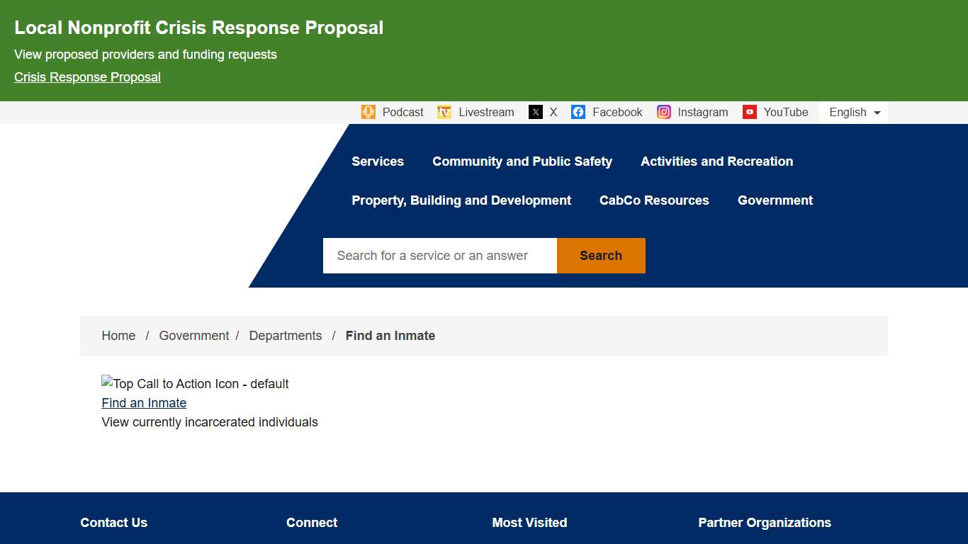 Find an Inmate Cabarrus County